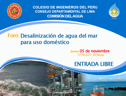 Desalinización del agua del mar para uso domestico