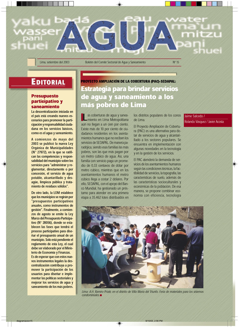 Revista Agua N° 15 - BVSDE PAHO