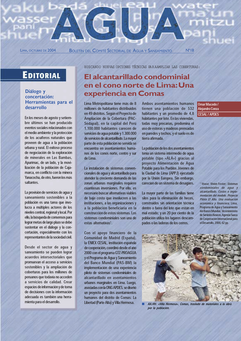 Revista Agua N° 18 - BVSDE PAHO