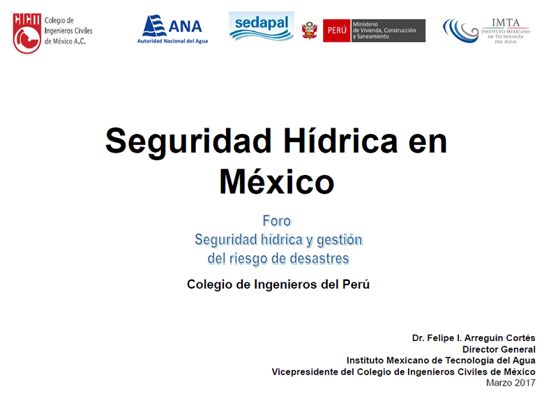SEGURIDAD HÍDRICA EN MEXICO