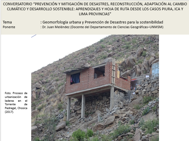 Geomorfología urbana y Prevención de Desastres para la sostenibilidad
